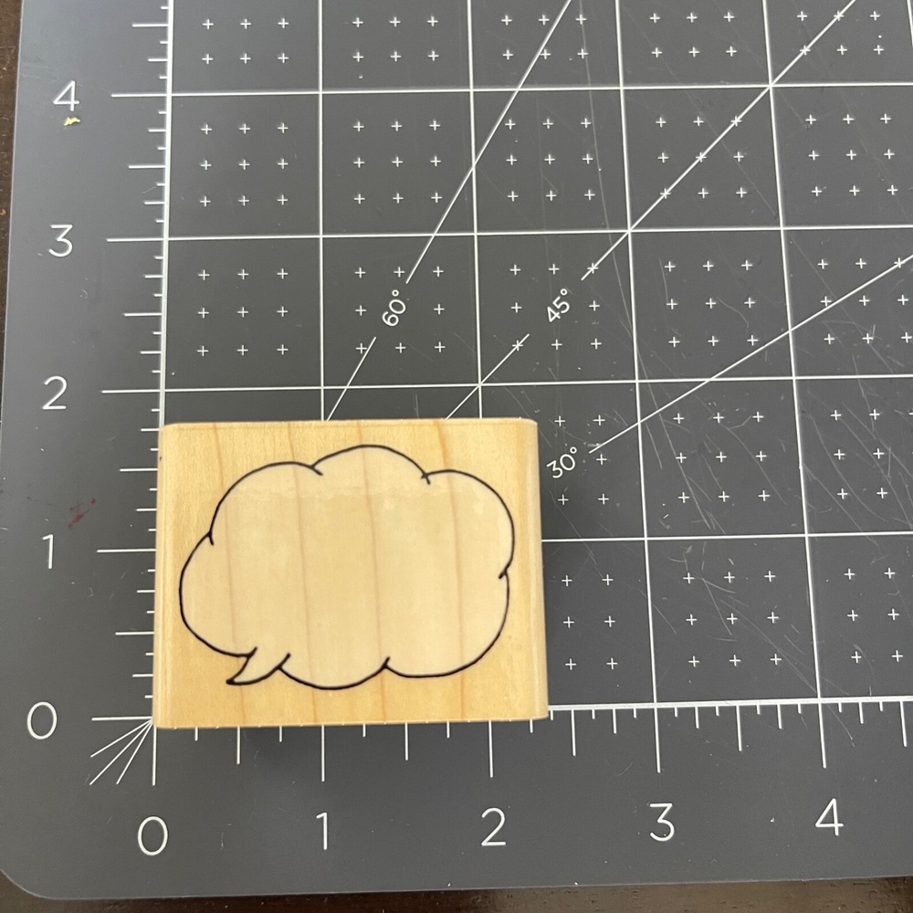 Vintage Inkadinkado 1054 Thought‎ Cloud Rubber Stamp